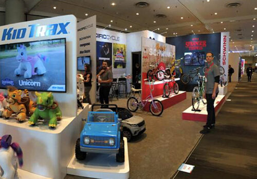 photo of the pacific cycle booth at the 2020 Toy Fair